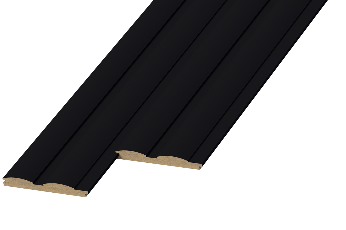 Panneau mural 3D WP06 noir mat – arche douce