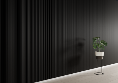 Matte Black WP08 3D Wall Panel – Round Flute
