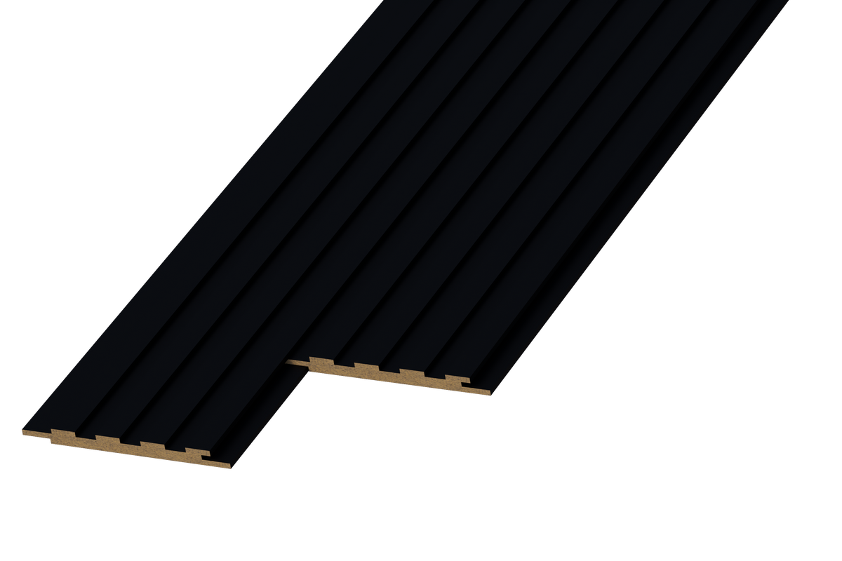 Mat zwart WP12 3D-wandpaneel – inline