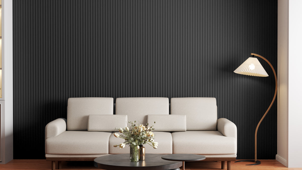 Mat zwart WP12 3D-wandpaneel – inline