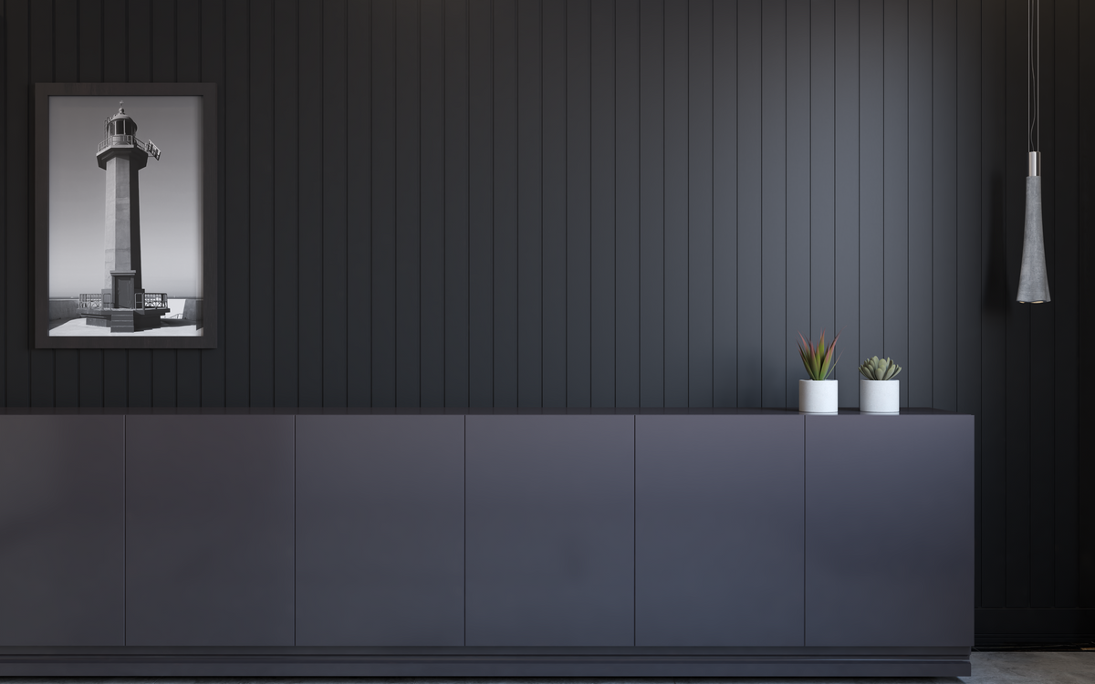 Panneau mural 3D WP15 noir mat – inline large