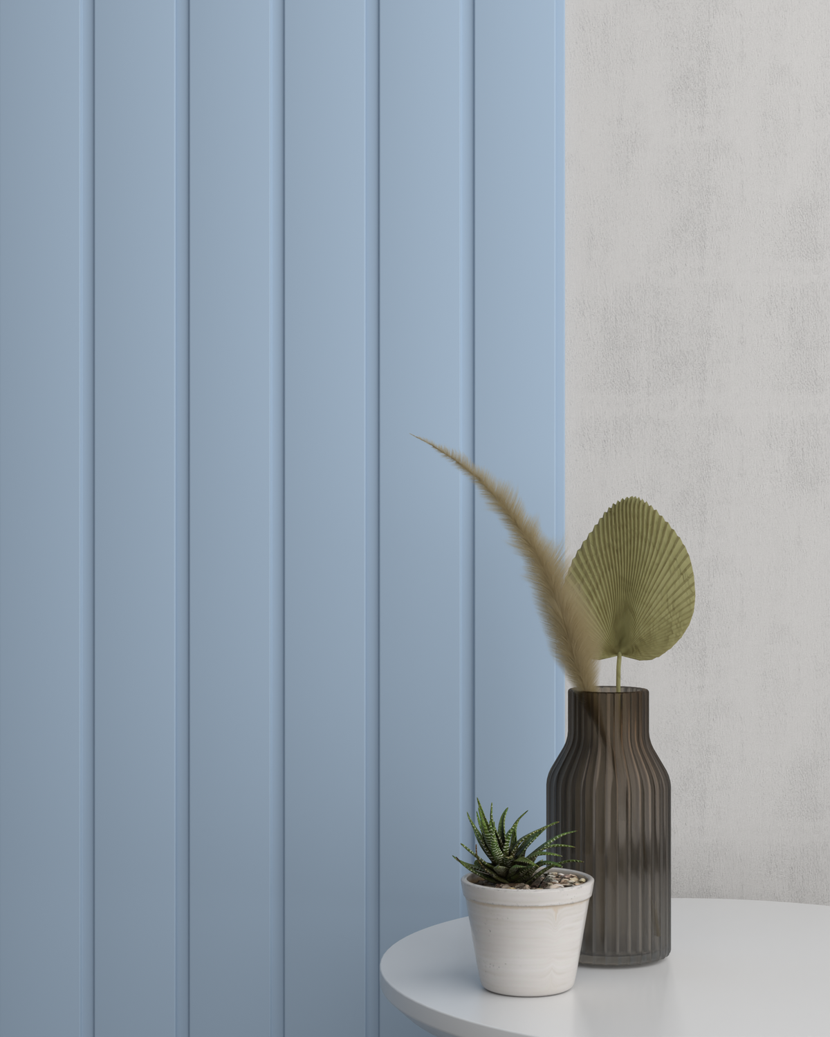 Panneau mural 3D WP15 bleu doux – inline large