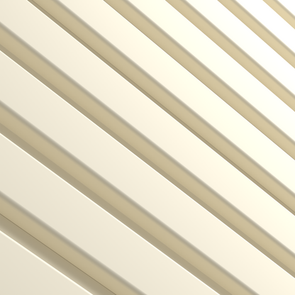 Zachte crème WP04A 3D-wandpaneel – vierkante lat