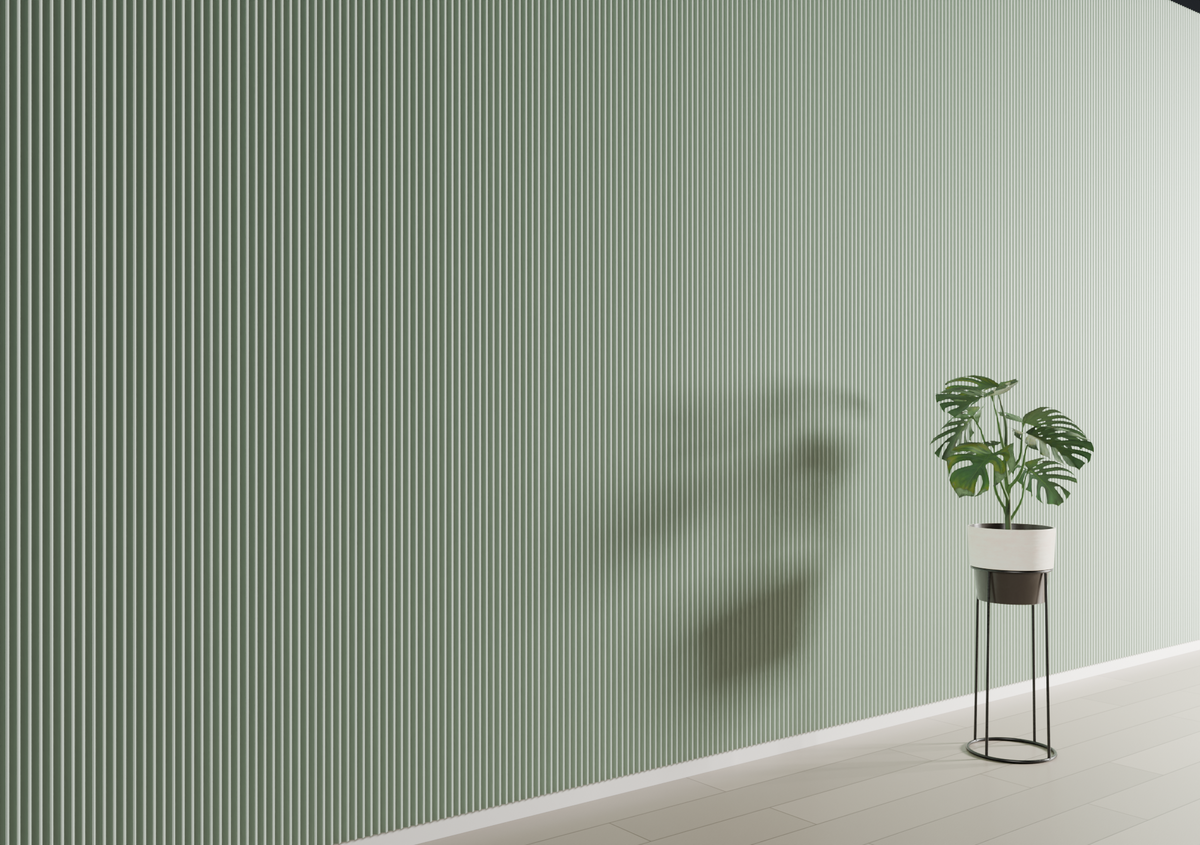 Soft Green WP08 3D Wall Panel – Round Flute