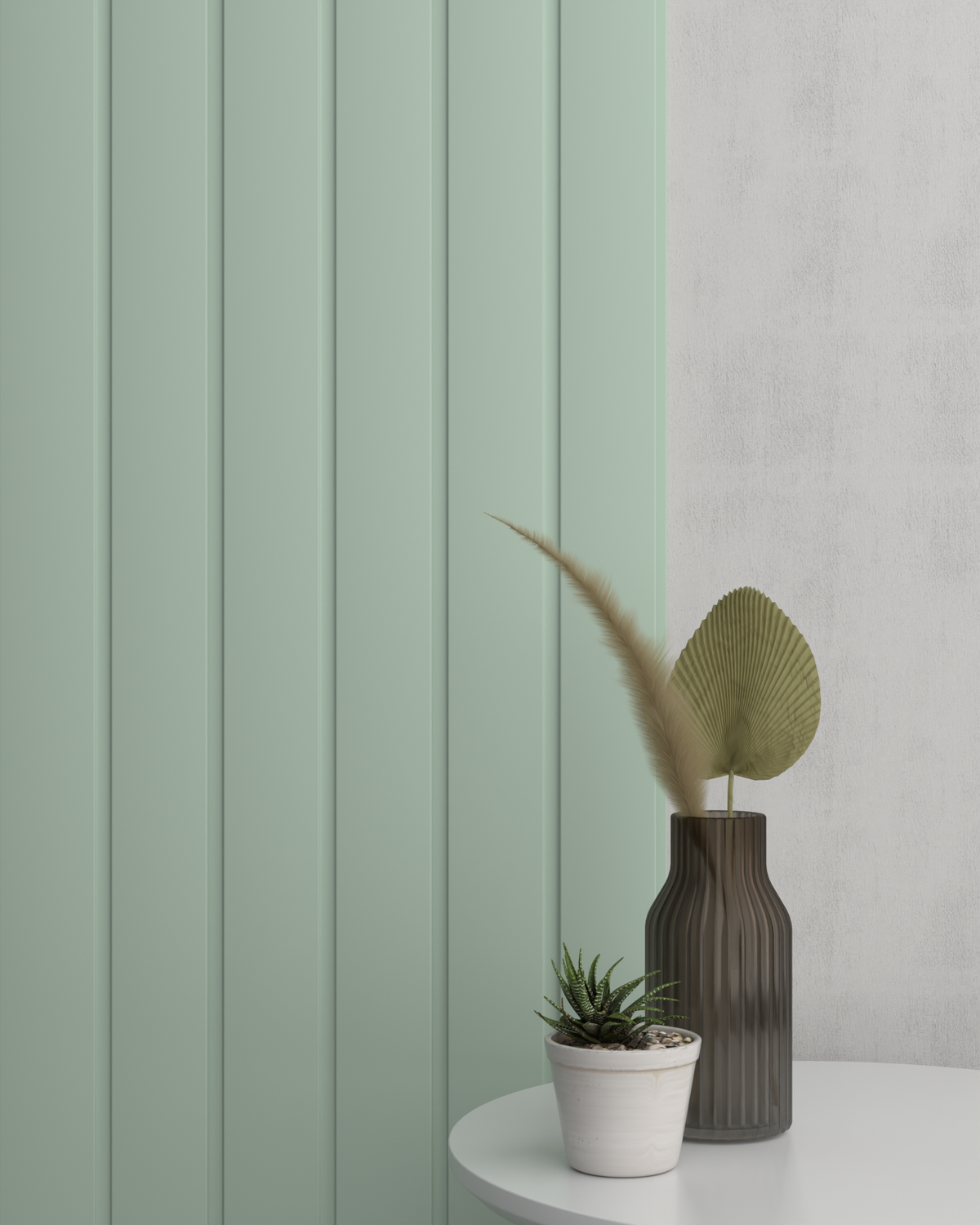 Panneau mural 3D WP15 vert doux – inline large