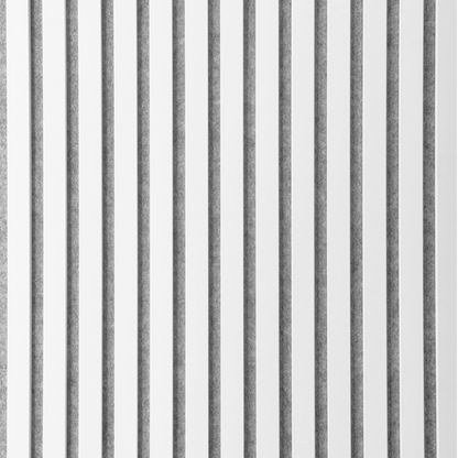 Soft White Acoustic Wall Panel – Gray Felt