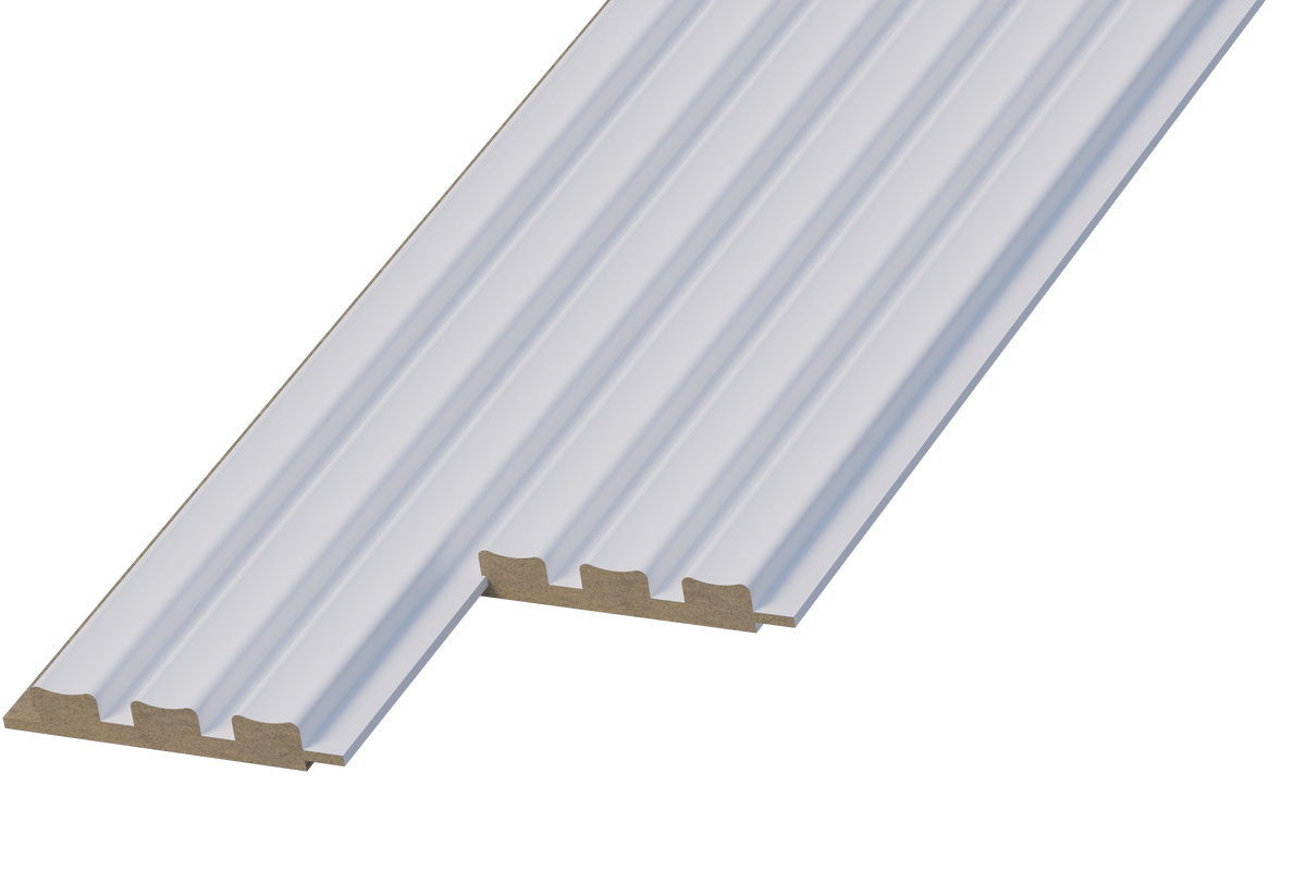 Panneau mural 3D WP04 blanc doux – lame creuse