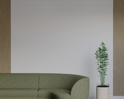 Panneau mural 3D WP04 blanc doux – lame creuse