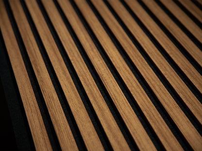 Teak akoestisch wandpaneel