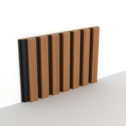 Teak MDF Latt-wandpaneel