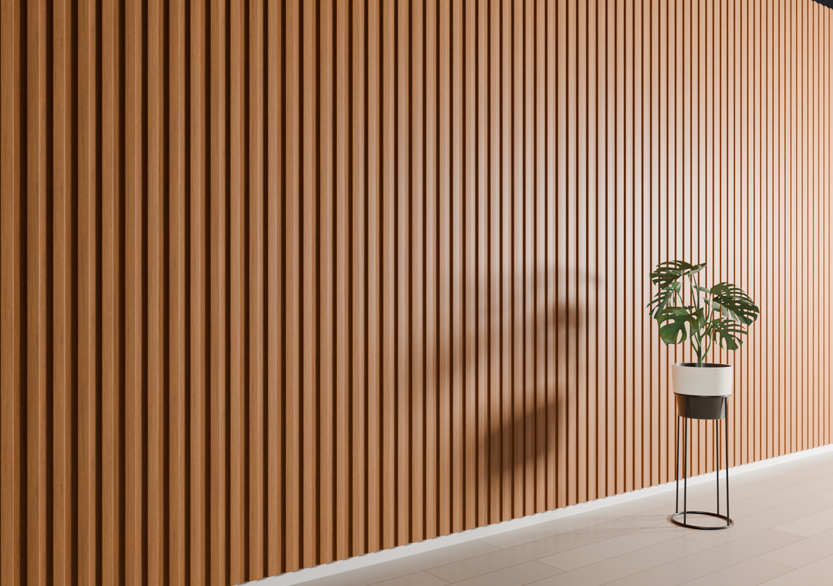 Teak WP01 3D Wall Panel – Wide Slat