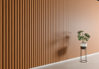 Teak WP01 3D Wall Panel – Wide Slat