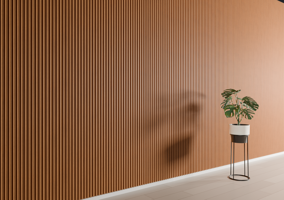 Teak WP04 3D Wall Panel – Dished Slat