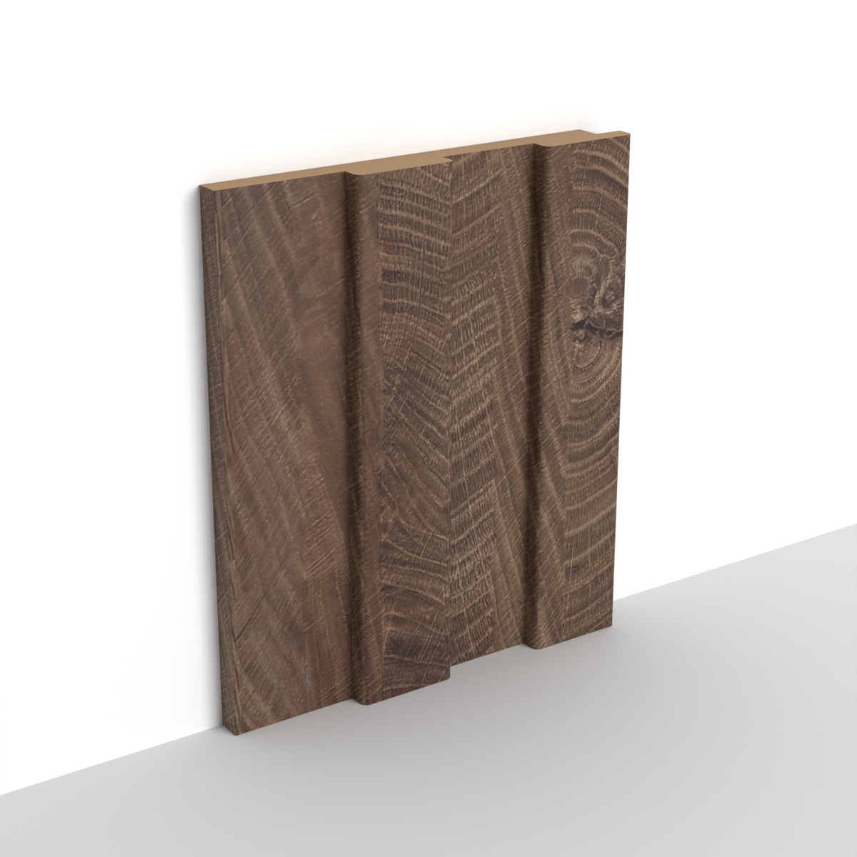 Panneau mural 3D WP01 chêne foncé – lame large