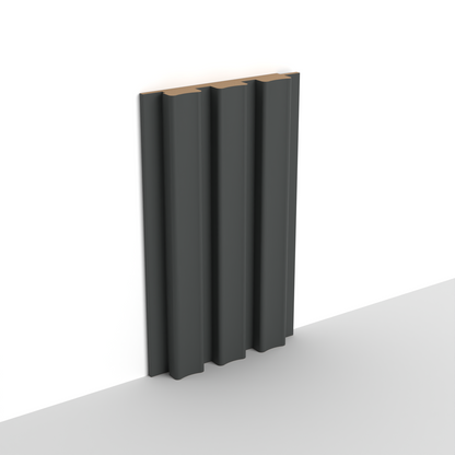 Panneau mural 3D WP04 anthracite – lame creuse