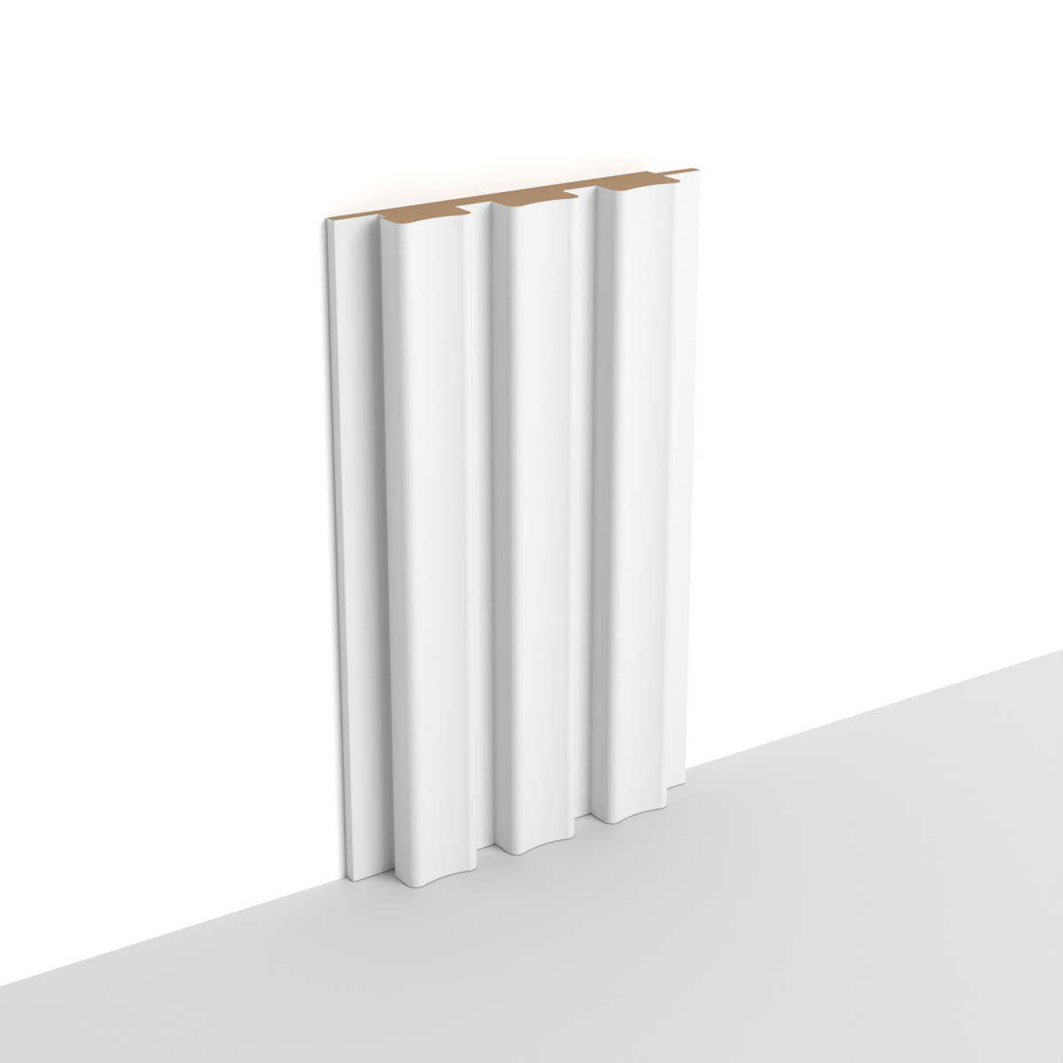 Panneau mural 3D WP04 blanc doux – lame creuse