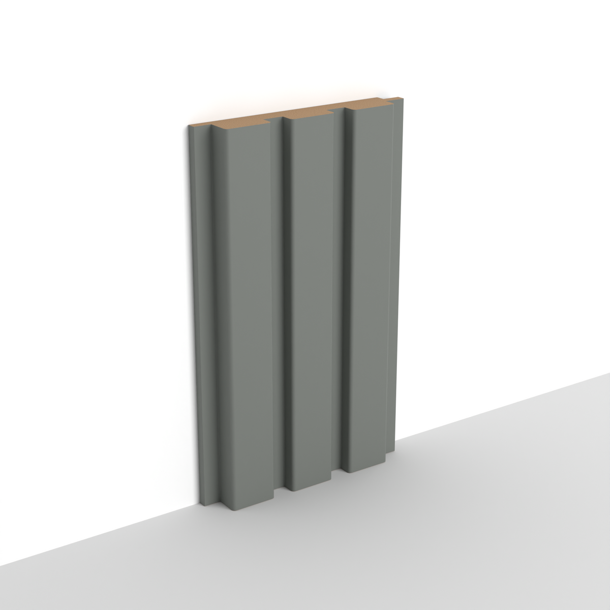 Donkergrijs WP04A 3D-wandpaneel – vierkante lat