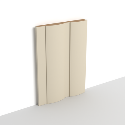 Beige WP06 3D-wandpaneel – vlakke boog