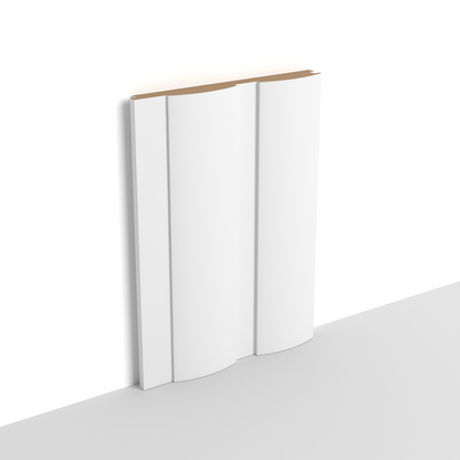 Soft White WP06 3D Wall Panel – Shallow Arch