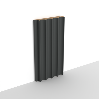 Panneau mural 3D WP08 anthracite – cannelure ronde