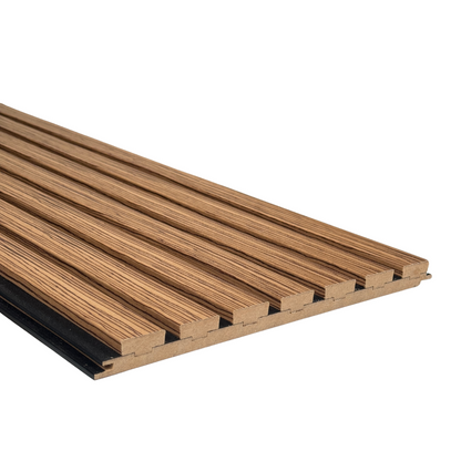 Zebrano eiken MDF Latt-wandpaneel