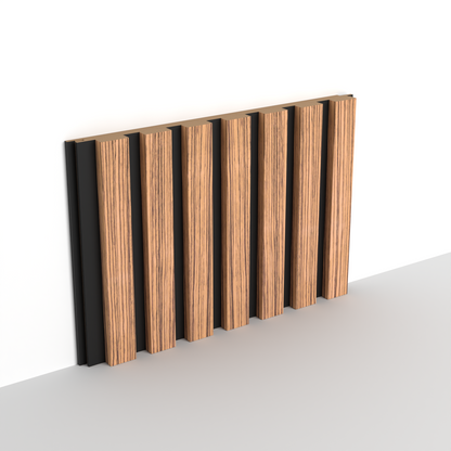 Zebrano eiken MDF Latt-wandpaneel